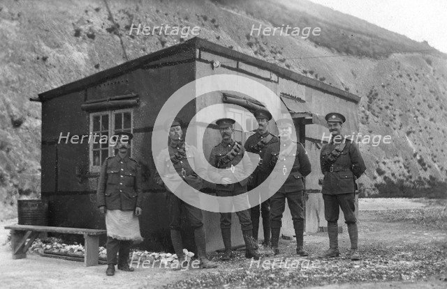 Main guard, Royal naval depot, Fleet House and Archcliffe Fort, Dover, c1916. Artist: Unknown