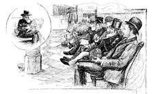 America Revisited by our Special Artist: after-dinner lounge at Willard’s Hotel, Washington, 1890. Creator: Unknown.