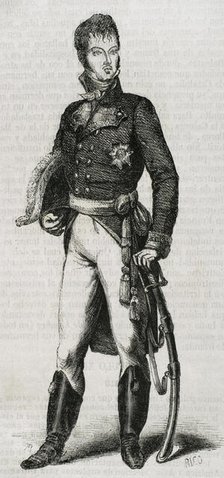 Juan Díaz Porlier, Spanish military, Field Marshal, 1853.  Creator: Bernardo Rico.