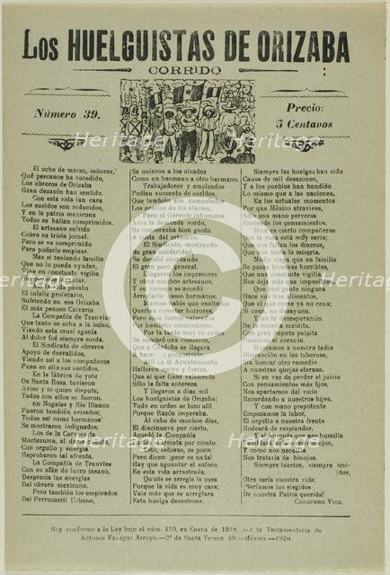 The Strikers of Orizaba, 1918. Creator: José Guadalupe Posada.