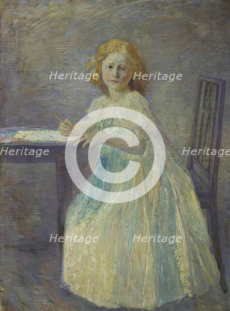 Girl in white dress, 1902. Creator: Franz Jaschke.