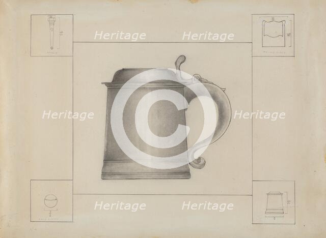 Pewter Tankard, c. 1936. Creator: Henry Meyers.