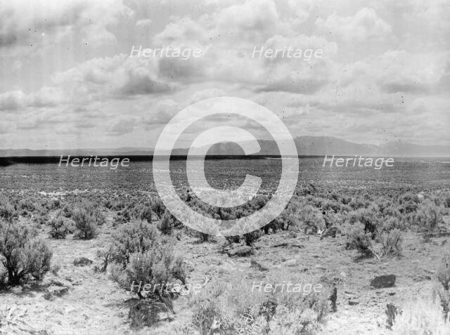 Minidoka Project - U.S. Reclamation Bureau. Minidoka Desert in 1905, Before Irrigation, 1912. Creator: Harris & Ewing.