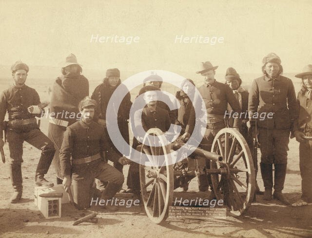 Copr Paul Wernert [ie Weinert] and gunners of Battery "E" 1st Artillery [] /, 1891, c1891. Creator: John C. H. Grabill.