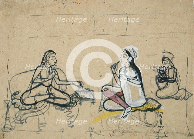 Women Playing a Game of Chess, c1700. Creator: Unknown.