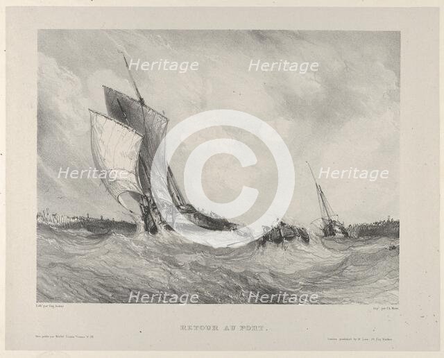 Returning to the Port, 1833. Creator: Eugene Isabey.