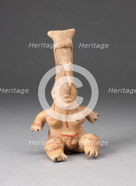 Seated Female Figurine with Elongated Head, 300 B.C./A.D. 300. Creator: Unknown.