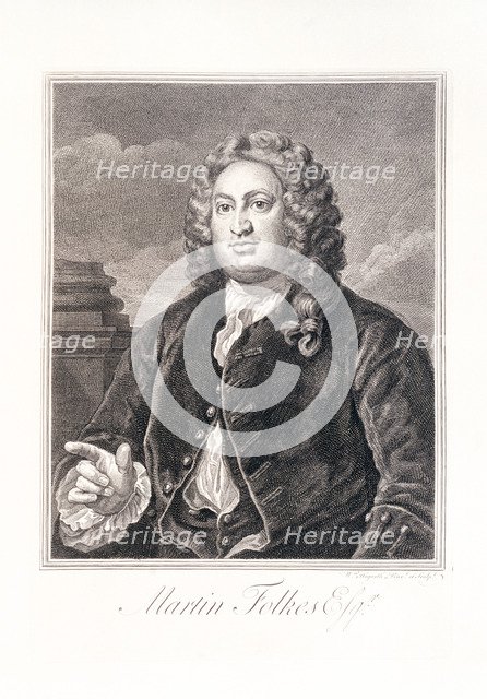 Portrait of Martin Folkes, 18th century. Artist: William Hogarth