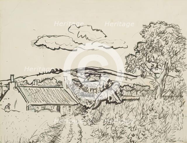 Cottages, Fife, 1925-1931. Creator: George Leslie Hunter.