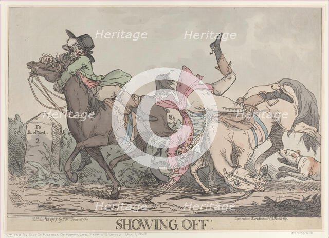 Showing Off, March 25, 1787., March 25, 1787. Creator: Thomas Rowlandson.