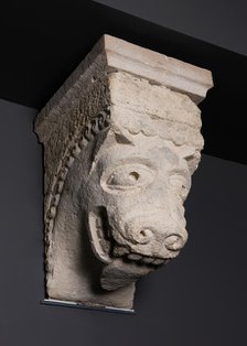 Corbel with Animal Mask with Protruding Tongue from the Monastery Church of Notre... Creator: Unknown.