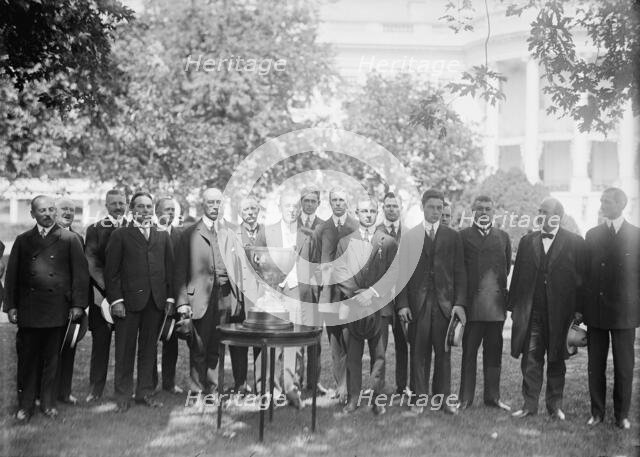 Eastern Yacht Club - President Wilson Presenting Club Cup To Owner of Yacht 'Ellen' Who Won..., 1913 Creator: Harris & Ewing.