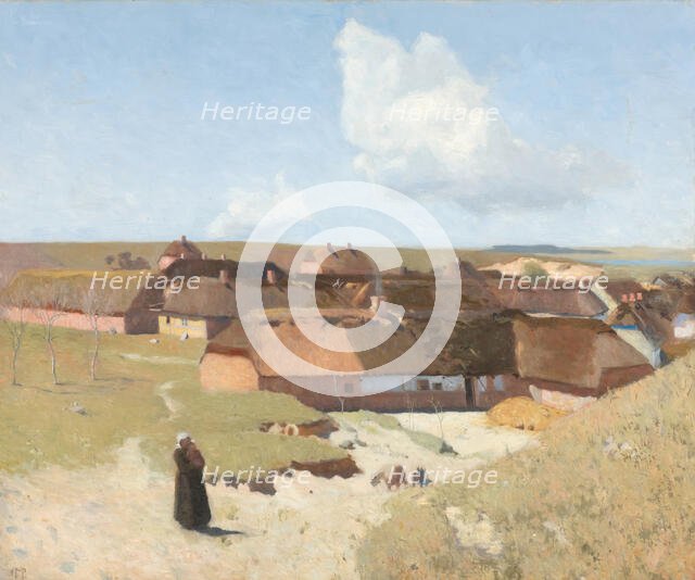 Jutland landscape, clear day in May, 1892. Creator: Christian Mourier-Petersen.