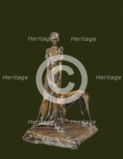 Marchesa Luisa Casati with Greyhound, 1914.