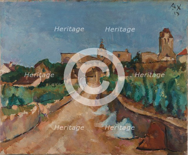 Street towards Dürnstein, 1913. Artist: Faistauer, Anton (1887-1930)