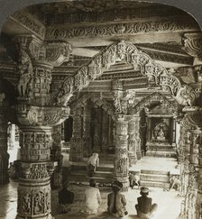 Temple of Vimal Vasahi, Mount Abu, Rajasthan, India.Artist: Underwood & Underwood