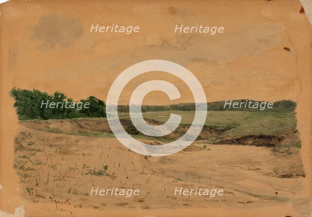 Landscape from Chuguev, 1867. Creator: Il'ya Repin.