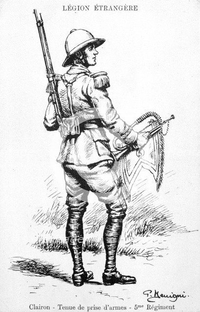 Bugler, 5th Regiment of the French Foreign Legion, 20th century. Artist: Unknown