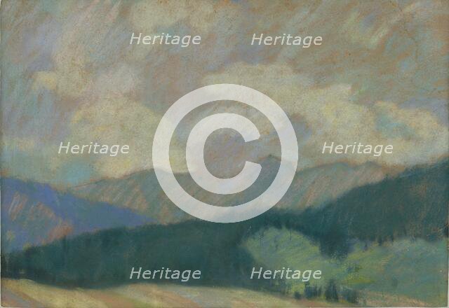 Mountain landscape, 1930-1940. Creator: Zolo Palugyay.