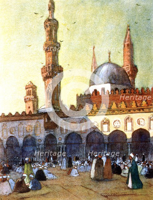 The Mosque of Al-Azhar, Cairo, Egypt, 1928. Artist: Louis Cabanes