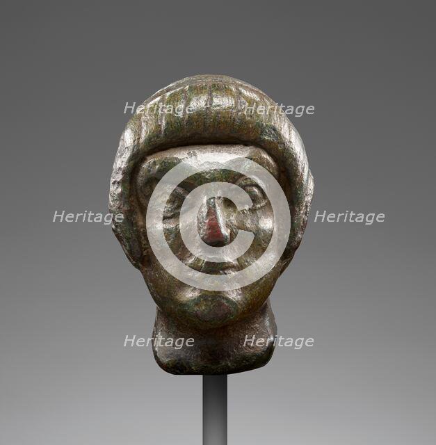 Head from a Statuette of a Youth, early 5th century BC. Creator: Unknown.