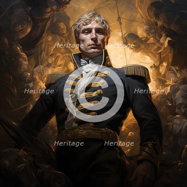 AI IMAGE - Portrait of Horatio Nelson, 1800s, (2023). Creator: Heritage Images.