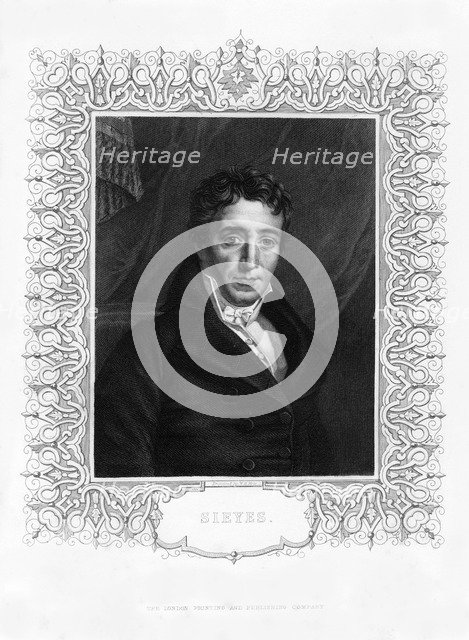 Emmanuel Joseph Sieyes, French clergyman and statesman, 19th century.Artist: WH Mote