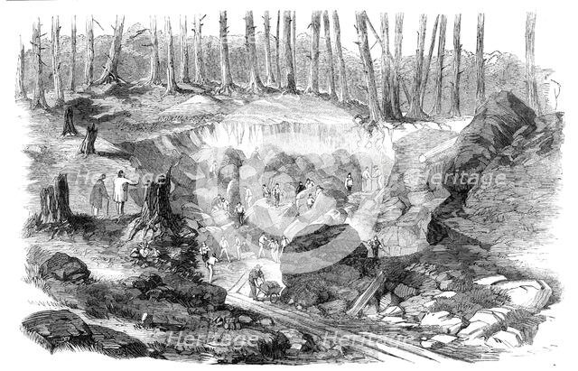 Copper mine or quarry, near Montreal, Canada - from a sketch by our special artist..., 1860. Creator: Unknown.