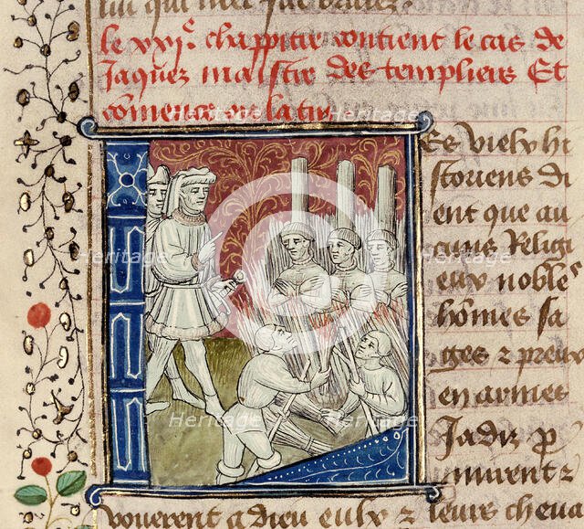 Execution of the Templars. From: De casibus virorum illustrium by Giovanni Boccaccio, ca 1435-1440. Creator: Anonymous.