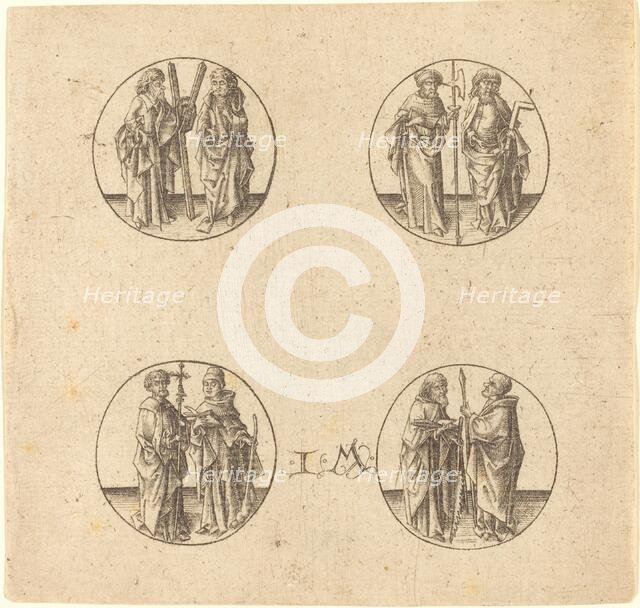 Eight Apostles in Four Roundels. Creator: Israhel van Meckenem.