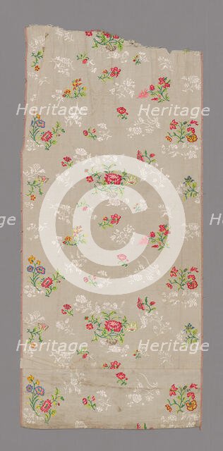 Panel (Dress Fabric), China, Qing dynasty (1644-1911), 1725/50. Creator: Unknown.