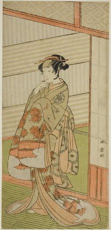 The Actor Nakamura Noshio I in an Unidentified Role, Japan, c. 1772. Creator: Shunsho.