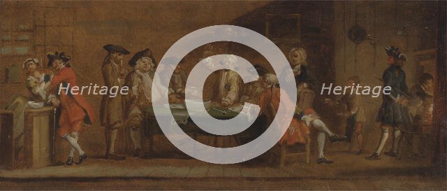 Figures in a Tavern or Coffee House, ca. 1725 or after 1750. Creator: Joseph Highmore.