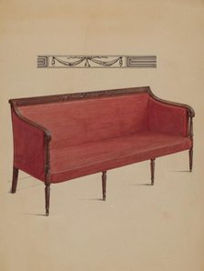 Sofa, 1935/1942. Creator: Carl Weiss.