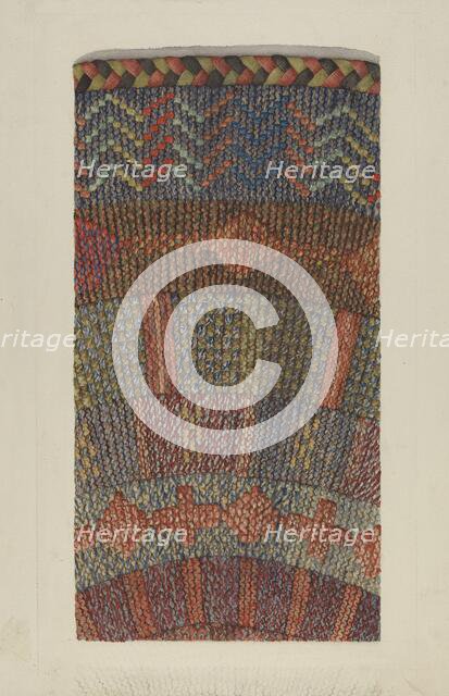 Knitted Rug, 1935/1942. Creator: Ingrid Selmer-Larsen.