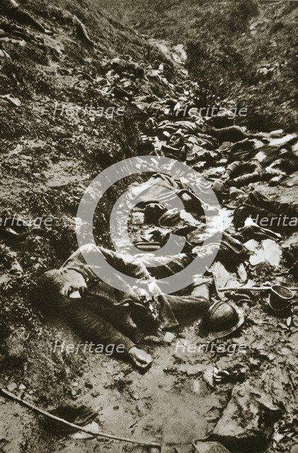 Italian dead at Cividale, World War I, c1917-c1918. Artist: Unknown