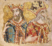 The Three Magi. Mosaic fragments from the Basilica San Marco, Venice , 14th century.