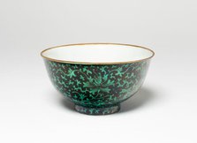 Bowl with Peonies, Qing dynasty (1644-1911), 18th century. Creator: Unknown.