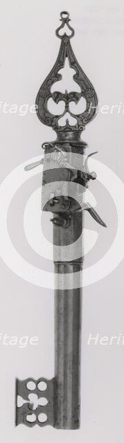 Door Key with Flintlock Pistol, Italy, 1600/1700. Creator: Unknown.