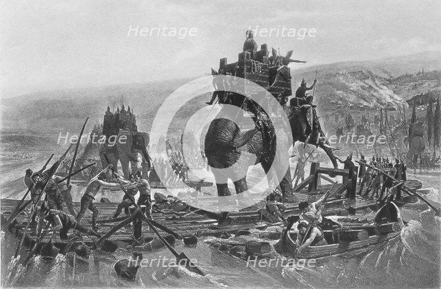 Hannibal crossing the Rhone, 1878.