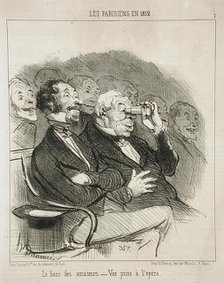 Le Banc des Amateurs, 1852. Creator: Honore Daumier.