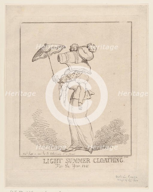 Light Summer Cloathing [sic], September 10, 1801., September 10, 1801. Creator: Thomas Rowlandson.