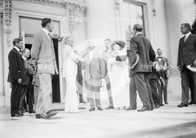 Boy Scouts - Relay Race Starting At White House, District Head of Scouts, Colini..., 1913. Creator: Harris & Ewing.
