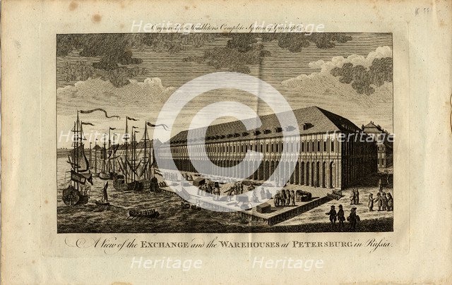 Stock exchange in Saint Petersburg, 1778. Artist: Anonymous  