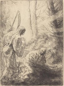 Death and the Woodcutter, 2nd plate (La Mort de le bucheron). Creator: Alphonse Legros.
