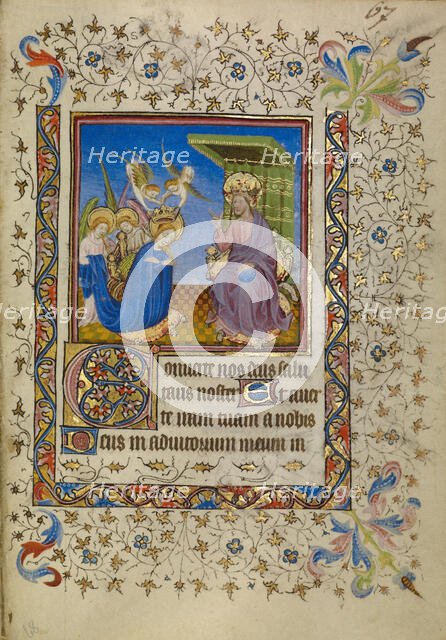 The Coronation of the Virgin; Book of Hours, about 1400-1410. Creator: Unknown.