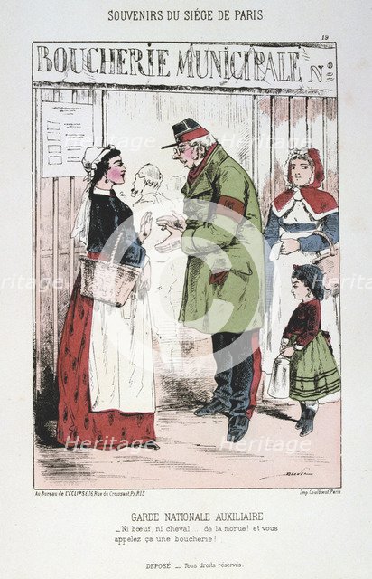 'Garde Nationale Auxiliaire', Siege of Paris, Franco-Prussian War, 1870-1871.  Artist: Anon