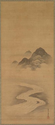 Spring Landscape, 17th century. Creator: Yukinobu Kiyohara (Japanese, 1643-1682).