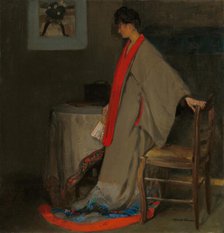 Young Woman in Kimono, c. 1901. Creator: Alfred Henry Maurer.