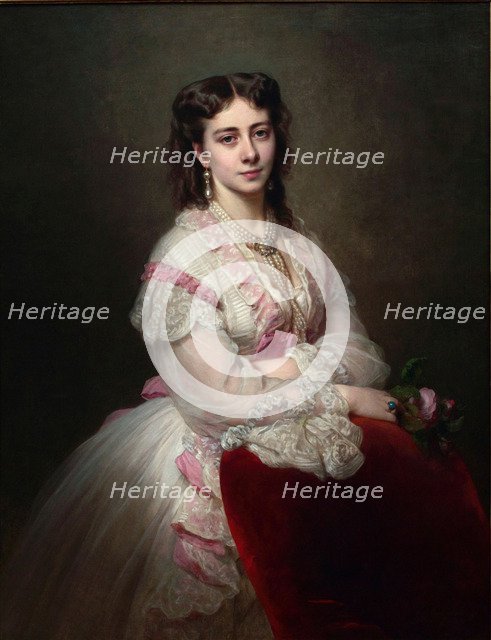 Portrait of Countess Maria Branicka (1843-1918), geb. Princess Sapieha, 1865. Artist: Winterhalter, Franz Xavier (1805-1873)